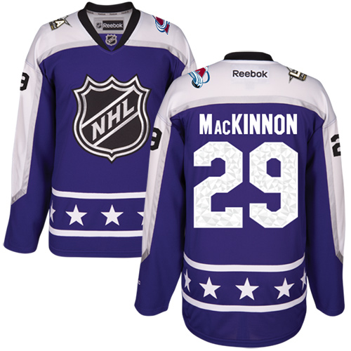 Avalanche #29 Nathan MacKinnon Purple All-Star Central Division Women's Stitched NHL Jersey